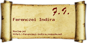 Ferenczei Indira névjegykártya